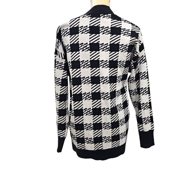 Philosophy Checkered Houndstooth Longline Cardigan Size Small - Picture 4 of 13